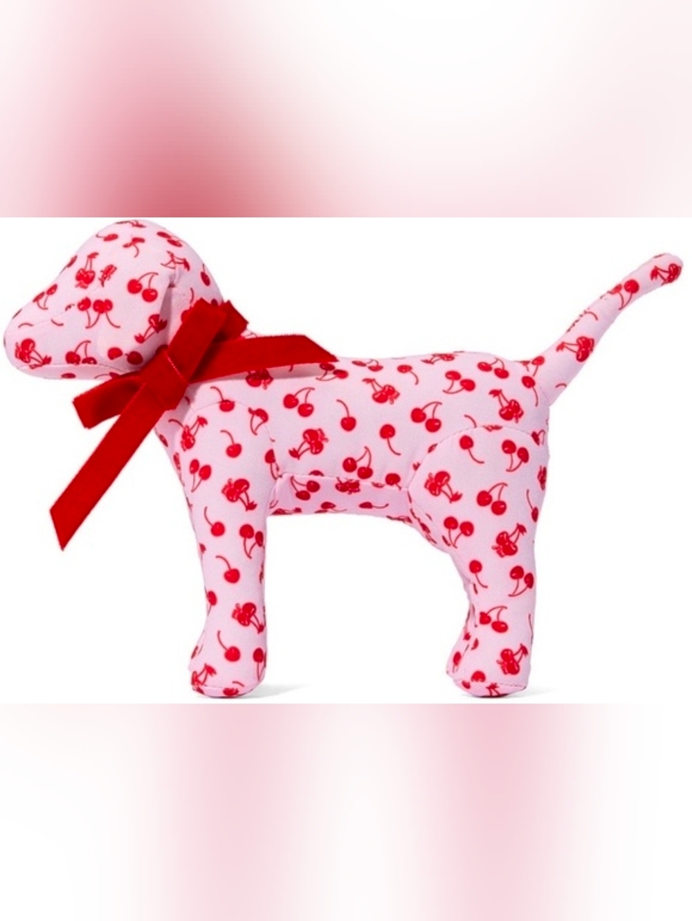 Victoria's Secret Cherry Print Plush Dog - Brand NEW